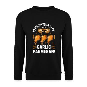 Chicken Wings Wing Hot Cooked Chicken Fast Food - Unisex Pullover - Schwarz - Vorne - Alina (178cm) & Michal (187cm)
