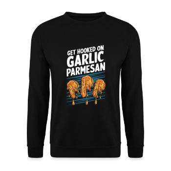Chicken Wings Wing Hot Cooked Chicken Fast Food - Unisex Pullover - Schwarz - Vorne - Alina (178cm) & Michal (187cm)