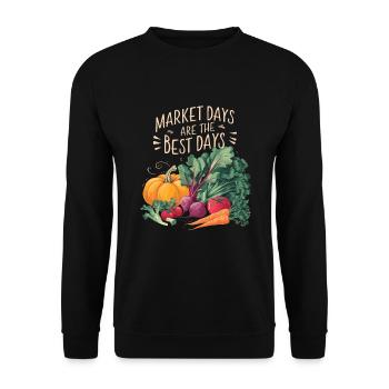 Marché fermier Agriculture Agriculture Alimentation - Sweat-shirt Unisexe - noir - Devant - Alina (178cm) & Michal (187cm)