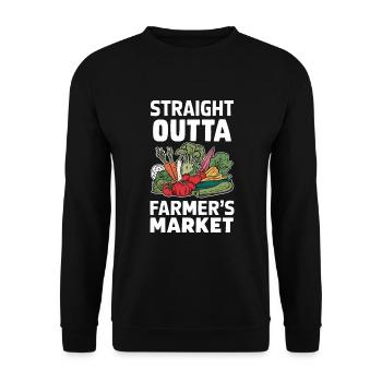 Marché fermier Agriculture Agriculture Alimentation - Sweat-shirt Unisexe - noir - Devant - Alina (178cm) & Michal (187cm)