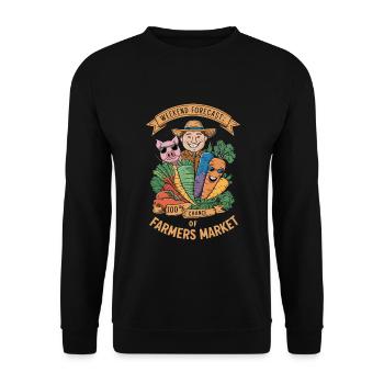 Marché fermier Agriculture Agriculture Alimentation - Sweat-shirt Unisexe - noir - Devant - Alina (178cm) & Michal (187cm)