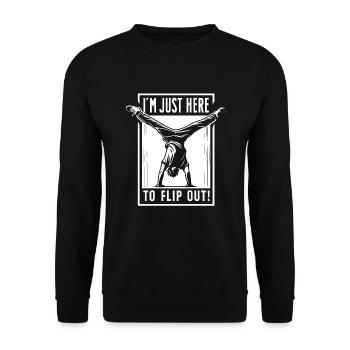 Cartwheeling Gymnastique Gymnaste Costume Roue de charrette - Sweat-shirt Unisexe - noir - Devant - Alina (178cm) & Michal (187cm)