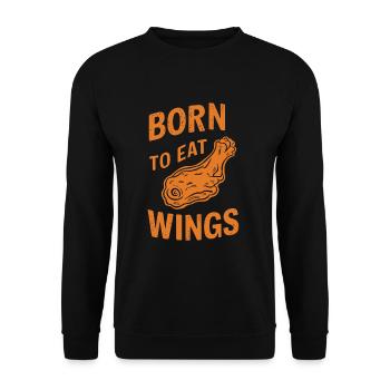 Ailes de poulet chaudes Ailes de poulet épicées Ailes de buffle - Sweat-shirt Unisexe - noir - Devant - Alina (178cm) & Michal (187cm)