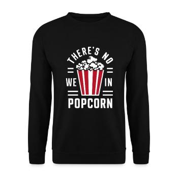 Funny popcorn saying, binge-watching popcorn - Unisex Sweatshirt - black - Front - Alina (178cm) & Michal (187cm)