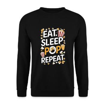 Dicton de pop-corn amusant, pop-corn en rafale - Sweat-shirt Unisexe - noir - Devant - Alina (178cm) & Michal (187cm)