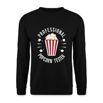 Dicton de pop-corn amusant, pop-corn en rafale - Sweat-shirt Unisexe - noir - Devant - Alina (178cm) & Michal (187cm)