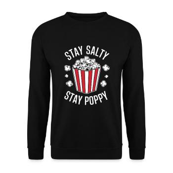 Dicton de pop-corn amusant, pop-corn en rafale - Sweat-shirt Unisexe - noir - Devant - Alina (178cm) & Michal (187cm)
