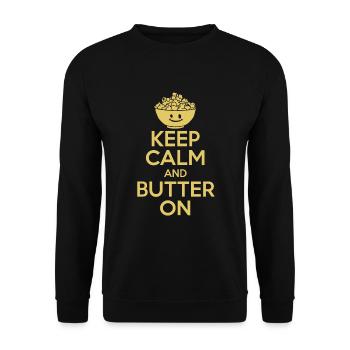 Dicton de pop-corn amusant, pop-corn en rafale - Sweat-shirt Unisexe - noir - Devant - Alina (178cm) & Michal (187cm)