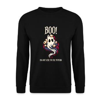 Dicton de pop-corn amusant, pop-corn en rafale - Sweat-shirt Unisexe - noir - Devant - Alina (178cm) & Michal (187cm)