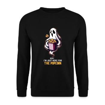 Dicton de pop-corn amusant, pop-corn en rafale - Sweat-shirt Unisexe - noir - Devant - Alina (178cm) & Michal (187cm)