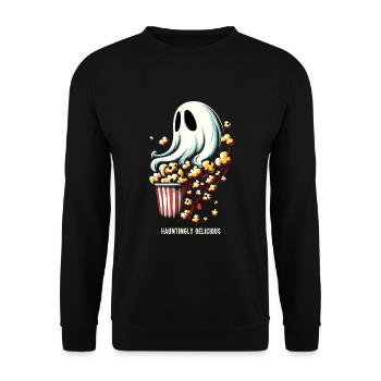 Dicton de pop-corn amusant, pop-corn en rafale - Sweat-shirt Unisexe - noir - Devant - Alina (178cm) & Michal (187cm)