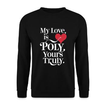 Polyamorous Community Polyamorous Parenting - Unisex Sweatshirt - black - Front - Alina (178cm) & Michal (187cm)