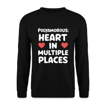 Polyamorous Community Polyamorous Parenting - Unisex Sweatshirt - black - Front - Alina (178cm) & Michal (187cm)