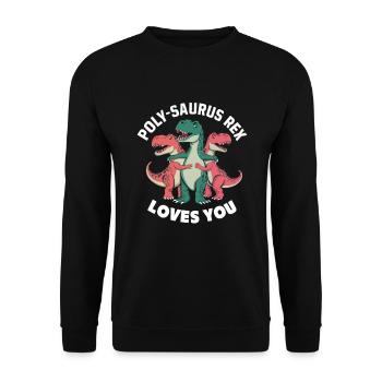 Polyamorous Community Polyamorous Parenting - Unisex Sweatshirt - black - Front - Alina (178cm) & Michal (187cm)