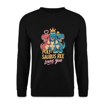 Polyamorous Community Polyamorous Parenting - Unisex Sweatshirt - black - Front - Alina (178cm) & Michal (187cm)