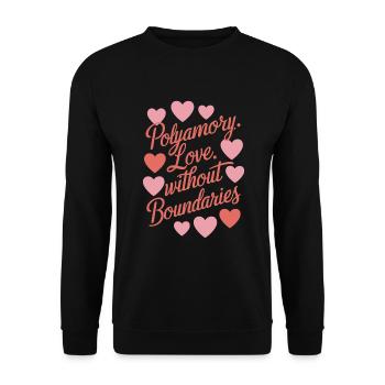 Polyamorous Community Polyamorous Parenting - Unisex Sweatshirt - black - Front - Alina (178cm) & Michal (187cm)
