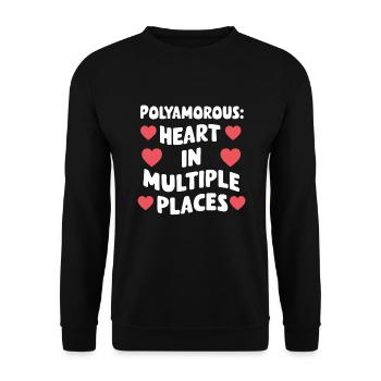 Polyamorous Community Polyamorous Parenting - Unisex Sweatshirt - black - Front - Alina (178cm) & Michal (187cm)