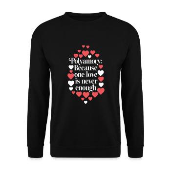 Polyamorous Community Polyamorous Parenting - Unisex Sweatshirt - black - Front - Alina (178cm) & Michal (187cm)