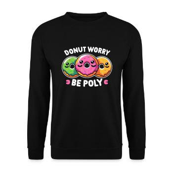 Polyamorous Community Polyamorous Parenting - Unisex Sweatshirt - black - Front - Alina (178cm) & Michal (187cm)