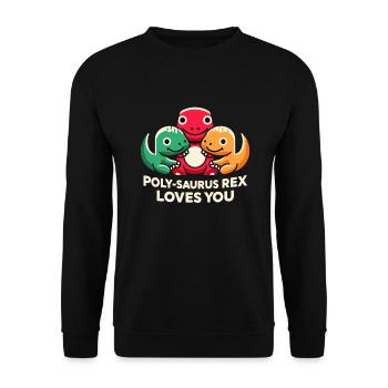 Polyamorous Community Polyamorous Parenting - Unisex Sweatshirt - black - Front - Alina (178cm) & Michal (187cm)