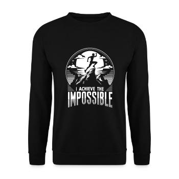 Ultra Running Ultramarathon Runner Marathoner - Unisex Sweatshirt - black - Front - Alina (178cm) & Michal (187cm)