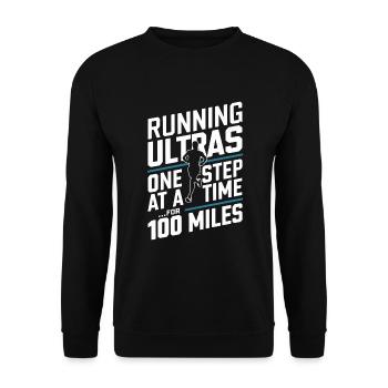Ultra Running Ultramarathon Runner Marathoner - Unisex Sweatshirt - black - Front - Alina (178cm) & Michal (187cm)