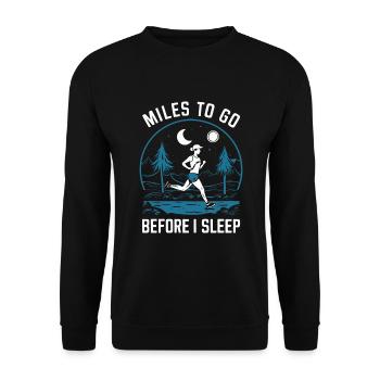 Ultra Running Ultramarathon Runner Marathoner - Unisex Sweatshirt - black - Front - Alina (178cm) & Michal (187cm)