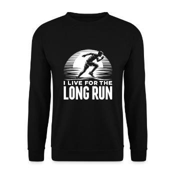 Ultra Running Ultramarathon Runner Marathoner - Unisex Sweatshirt - black - Front - Alina (178cm) & Michal (187cm)