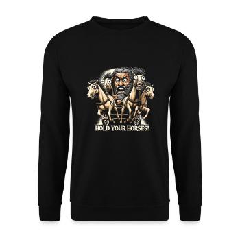 Jules César Histoire romaine Empire romain - Sweat-shirt Unisexe - noir - Devant - Alina (178cm) & Michal (187cm)