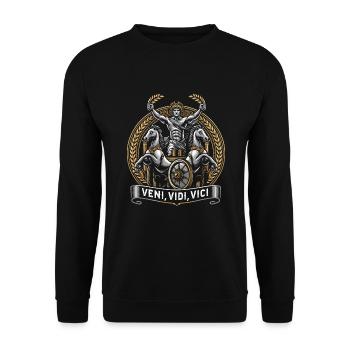 Jules César Histoire romaine Empire romain - Sweat-shirt Unisexe - noir - Devant - Alina (178cm) & Michal (187cm)