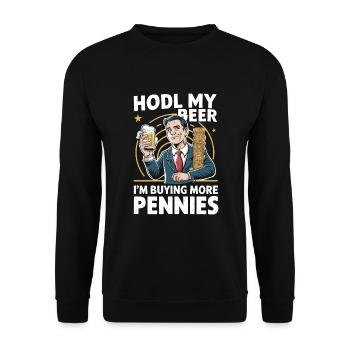 Börsenhändler, Forex-händler, Anlegerhandel - Unisex Pullover - Schwarz - Vorne - Alina (178cm) & Michal (187cm)