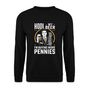 Börsenhändler, Forex-händler, Anlegerhandel - Unisex Pullover - Schwarz - Vorne - Alina (178cm) & Michal (187cm)
