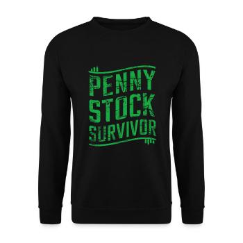 Stock market traders, forex traders, investor trading - Unisex Sweatshirt - black - Front - Alina (178cm) & Michal (187cm)