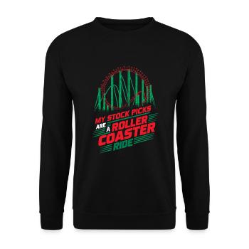 Börsenhändler, Forex-händler, Anlegerhandel - Unisex Pullover - Schwarz - Vorne - Alina (178cm) & Michal (187cm)