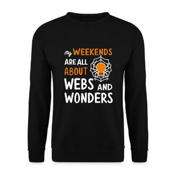 Pet Spider, Tarantula, Spider Lover - Unisex Sweatshirt - black - Front - Alina (178cm) & Michal (187cm)