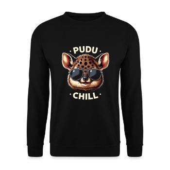 Niedlicher Pudu-hirsch Südamerika Cartoon-hirsch - Unisex Pullover - Schwarz - Vorne - Alina (178cm) & Michal (187cm)