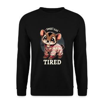 Niedlicher Pudu-hirsch Südamerika Cartoon-hirsch - Unisex Pullover - Schwarz - Vorne - Alina (178cm) & Michal (187cm)