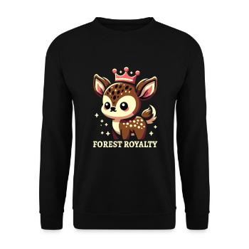 Niedlicher Pudu-hirsch Südamerika Cartoon-hirsch - Unisex Pullover - Schwarz - Vorne - Alina (178cm) & Michal (187cm)