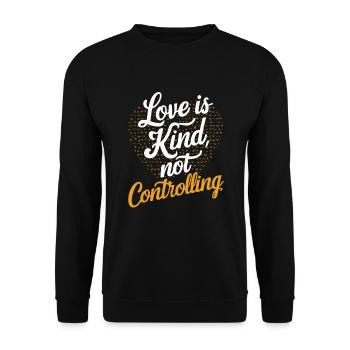 Raising awareness of domestic violence - Unisex Sweatshirt - black - Front - Alina (178cm) & Michal (187cm)