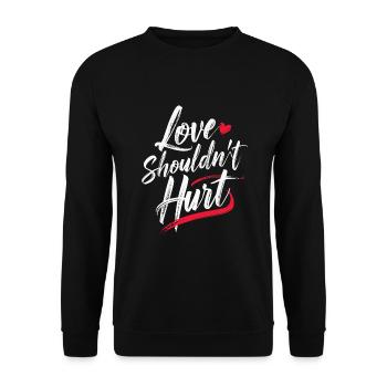 Raising awareness of domestic violence - Unisex Sweatshirt - black - Front - Alina (178cm) & Michal (187cm)