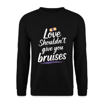 Raising awareness of domestic violence - Unisex Sweatshirt - black - Front - Alina (178cm) & Michal (187cm)