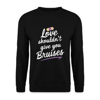 Raising awareness of domestic violence - Unisex Sweatshirt - black - Front - Alina (178cm) & Michal (187cm)