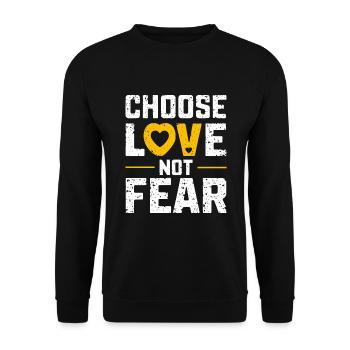 Raising awareness of domestic violence - Unisex Sweatshirt - black - Front - Alina (178cm) & Michal (187cm)