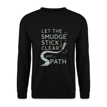 Smudge Sage Plume Sorcellerie Spirituelle Méditer - Sweat-shirt Unisexe - noir - Devant - Alina (178cm) & Michal (187cm)