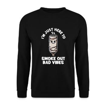 Smudge Sage Plume Sorcellerie spirituelle Méditer - Sweat-shirt Unisexe - noir - Devant - Alina (178cm) & Michal (187cm)