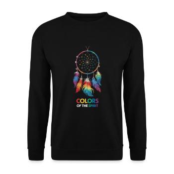 Attrape-rêves Attrape-rêves spirituel bohème - Sweat-shirt Unisexe - noir - Devant - Alina (178cm) & Michal (187cm)