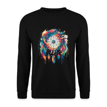 Attrape-rêves Attrape-rêves spirituel bohème - Sweat-shirt Unisexe - noir - Devant - Alina (178cm) & Michal (187cm)