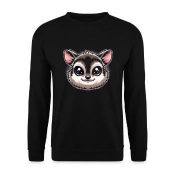 Niedlicher Pudu-hirsch Südamerika Cartoon-hirsch - Unisex Pullover - Schwarz - Vorne - Alina (178cm) & Michal (187cm)