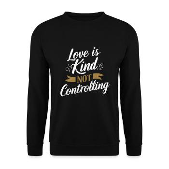 Raising awareness of domestic violence - Unisex Sweatshirt - black - Front - Alina (178cm) & Michal (187cm)
