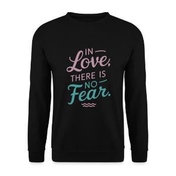 Raising awareness of domestic violence - Unisex Sweatshirt - black - Front - Alina (178cm) & Michal (187cm)